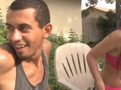 Spring break hookup with sexy beauty Maddy O'Reilly gets bent over and pounded