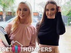 Blondinka, Zunanji izliv, Doggystyle, Obrazno, Moški z dvema ženskama, Hd, Piercing, Prvoosebno snemanje seksa