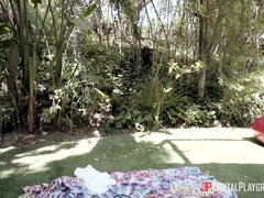 Mačiatko, Bozkávanie, Lesbické, Vonku, Pička