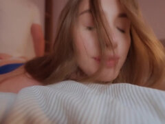 Leie, Grosser arsch, Blasen, Betrug, Schwanz, Aufs gesicht abspritzen, Handjob, Pov