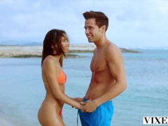 VIXEN Exhibitionist couple can't keep their hands off of each other