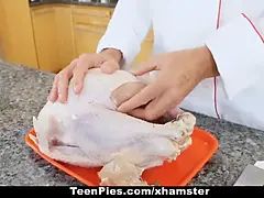 Bruinharig, Sperma, Sperma in gezicht, Hd, Naakt, Schreeuwen, Tiener, Tieten likken