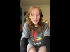 Hot Redhead Student Liljujulove Gets Motivated with Dildo in Bedroom