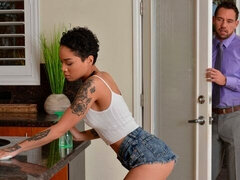 Rumpe, Svart, Brunette, Runke, Raseblandet, Slikking, Fitte, Tenåring