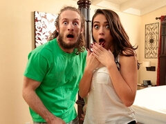 Store pupper, Kukk suging, Fersket, Bakfra, Kvinner mann, Milf, Strømper, Trekant