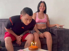 Dirty Neighbor Surprises Me on Birthday with Hot Anal Gift - Isabela Avila