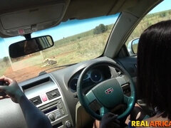 Amatør, Stor røv, Pik sutte, Pik, Sort, Udendørs, Offentlig