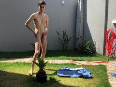 18, Amatør, Håndjob, Onani, Udendørs, Mager, Solo, Teenager