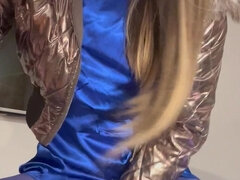 Dildo, Shemale, Sólo, Stockings