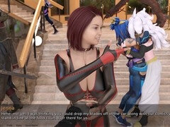 Steamy visual novel porn game walkthrough featuring nubile characters