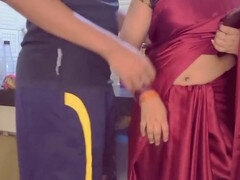 18, 叔母, 大学生, カップル, 彼女, インド人, 小柄, コキ