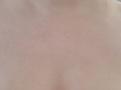 Fingering My Throat and Spitting on My Natural Big Boobs
