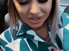 Tussi, Grosse titten, Auto, Masturbation, Pov, Öffentlich, Solo, Spielzeuge