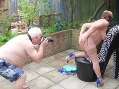 Old Mature Gets Cum on Tits - amateur outdoor hardcore