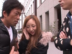 Handsome Japanese Erena Aihara on a group sex