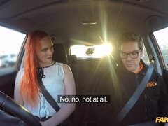 아마추어, 오랄섹스, 자동차, 핸드잡, 수음, 야외의, 빨간 머리