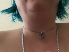 Full face vid of tied tits slapped