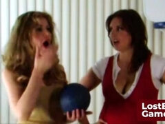 Candle Boxxx & Kimberly Marvel Lesbian Teen Game Bet - Big Tits Brunette Babe Foot Fetish Licking