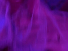 Step Sister Footjob in Sheer Floral Socks