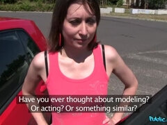 Auto, Kermakakku, Takaapäin, Sormetus, Ulkona, Näkökulma pov, Julkinen, Pillu