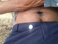 Enthousiasteling, Sperma shot, Indisch, Masturbatie, Buiten