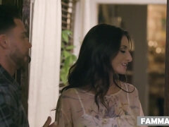 Surprise visit by husband during rubdown (Seth Gamble, Silvia Saige)