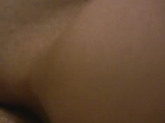 Nerdy brunette masturbates blowjob and fucks close up