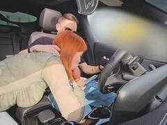 素人, デカチン, フェラチオ, 車, 捕まる, 口内発射, アウトドア, 公共