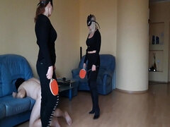 Amatör, Klädd kvinna naken man, Femdom, Älskarinna, Slav, Spanking, Trekant