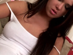 Anal, Brunette, Hd, Hæler, Barbert, Alene, Pupper, Leker