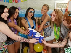 Hondjeshouding, Groep, Handbeurt, Feest, Mager, Strippen, Tiener, Tieten likken