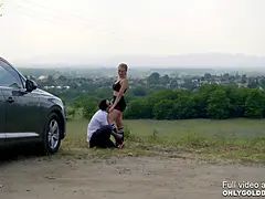 Only3x (golddigger) brings you - gold digger audi porking with Linda Leclair and raul costa