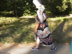 Amatorka, Puma, Sukienka, Włochaty, Dojrzałe, Naturalny, Na wolnym powietrzu, Rzeczywistość