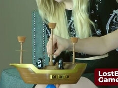 デカパイ, ブロンド, ゲーム, Hd, ストリッピング, ティーン, 三人, オッパイの