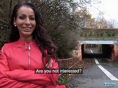 Leie, Braunhaarige, Milf, Mutti, Im freien, Pov, Öffentlich, Realität