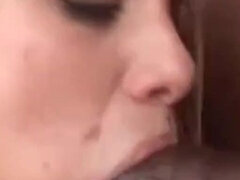 Trashy Blonde in a Gangbang All Facefucked and Cum Splashed by BBC