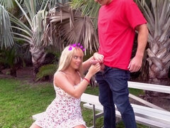 Nana, Blonde, Sucer une bite, Faciale, Hd, Seins naturels, De plein air, Chevaucher