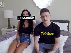 Amatorka, Duży kutas, Duże cycki, Obciąganie, Wytrysk, Głebokie gardło, Hd, Nastolatki