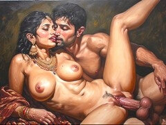 Naughty girl gets ravished by two strangers in her home