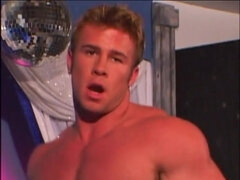 Big blonde hunk masturbating