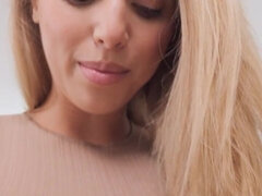 Blonde with a pretty face is going to get rammed hard