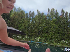 Culo grande, Tetas grandes, Rubia, Mamada, Pajear, Al aire libre, Pov, Montar