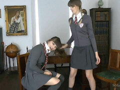 Helen & Melissa Lose Their Uniforms as They Fight