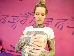 Big Dick ass-fuck alternative porno star takes it humid
