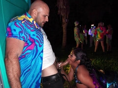 Tussi, Blasen, Braunhaarige, Hundestellung, Hd, Milf