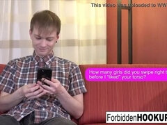 Big boobed babe takes her step-brothers fat cock