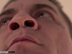 Hostel babes publicly doggystyled by peeing tom