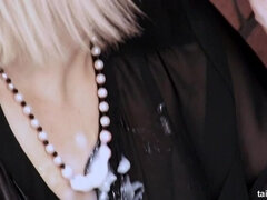 Blonde, Tir de sperme, Gode, Branlette thaïlandaise, Hard, Masturbation, Solo, Mouillée