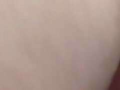 Pissing,dirty talk and boobs play in black and white pantyhos