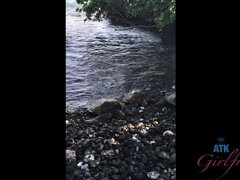 Amatéri, Brunetka, Priateľka, Masturbácia, Pička, Vyholené, Kozičky